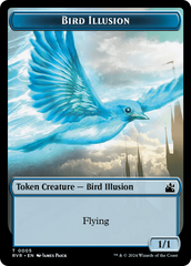 Elf Knight // Bird Illusion Double-Sided Token [Ravnica Remastered Tokens] | Black Swamp Games
