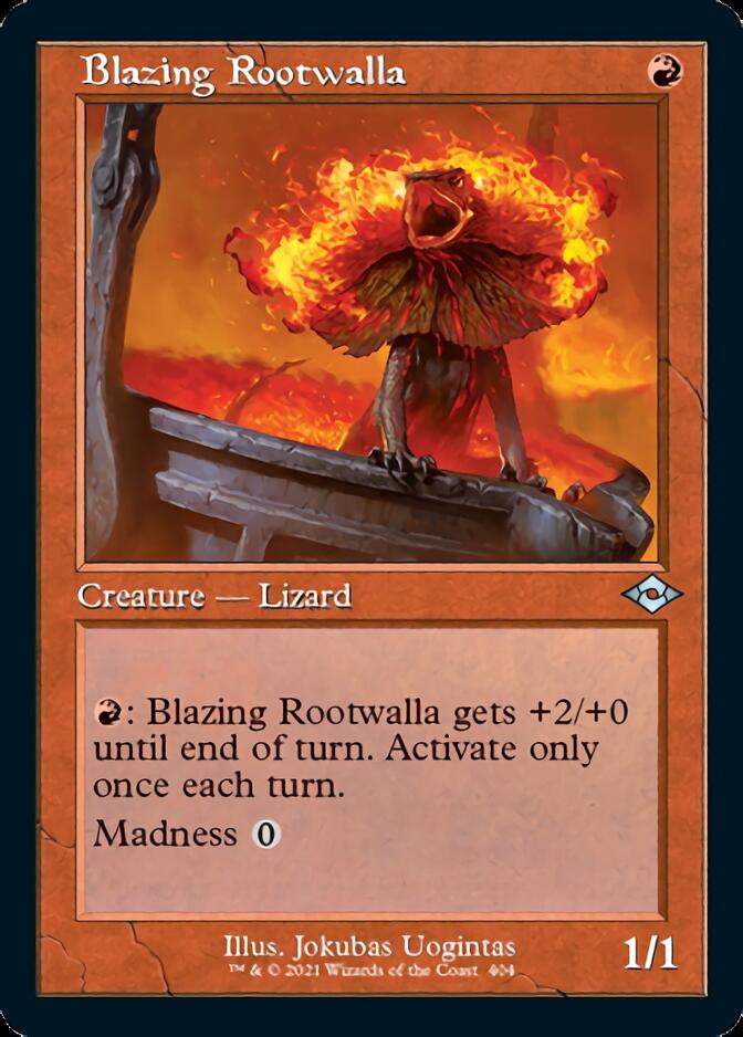 Blazing Rootwalla (Retro Foil Etched) [Modern Horizons 2] | Black Swamp Games