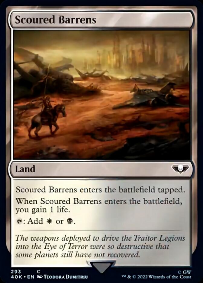 Scoured Barrens (Surge Foil) [Warhammer 40,000] | Black Swamp Games