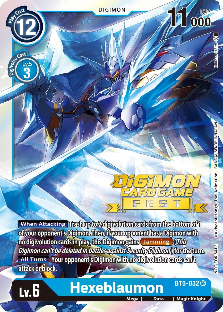 Hexeblaumon [BT5-032] (Digimon Card Game Fest 2022) [Battle of Omni Promos] | Black Swamp Games