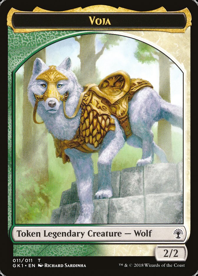 Voja // Saproling Double-Sided Token [Guilds of Ravnica Guild Kit Tokens] | Black Swamp Games