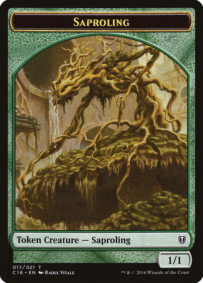 Saproling (016) // Saproling (017) Double-Sided Token [Commander 2016 Tokens] | Black Swamp Games