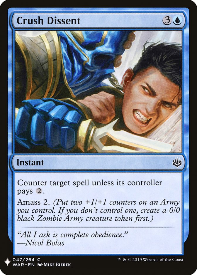 Crush Dissent [Mystery Booster] | Black Swamp Games