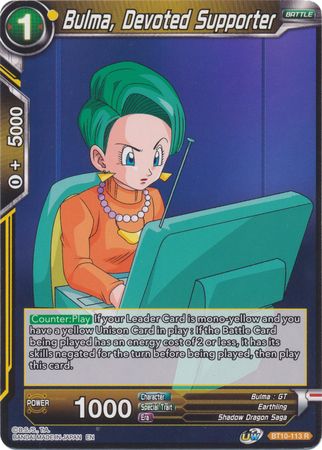 Bulma, Devoted Supporter (BT10-113) [Rise of the Unison Warrior 2nd Edition] | Black Swamp Games