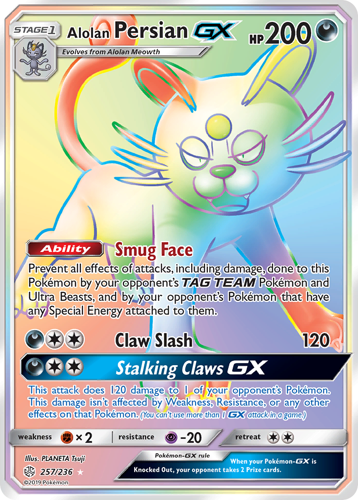 Alolan Persian GX (257/236) [Sun & Moon: Cosmic Eclipse] | Black Swamp Games