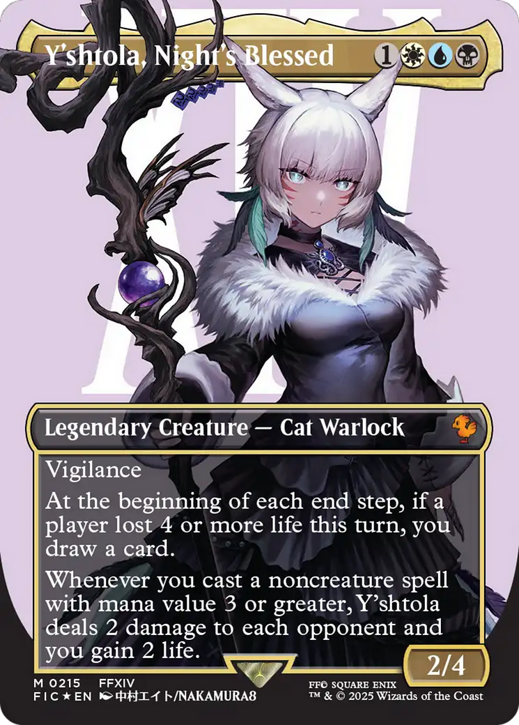 Y'shtola, Night's Blessed (Borderless) (Surge Foil) [FINAL FANTASY Commander] | Black Swamp Games