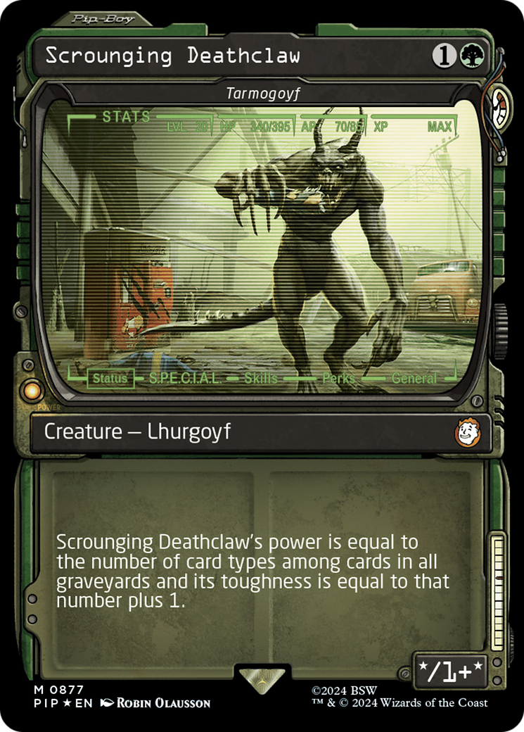 Scrounging Deathclaw - Tarmogoyf (Showcase) (Surge Foil) [Fallout] | Black Swamp Games