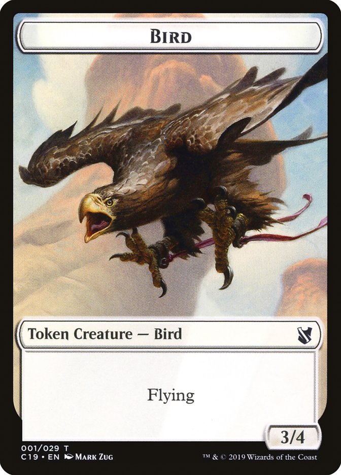 Bird Token (001/029) [Commander 2019 Tokens] | Black Swamp Games