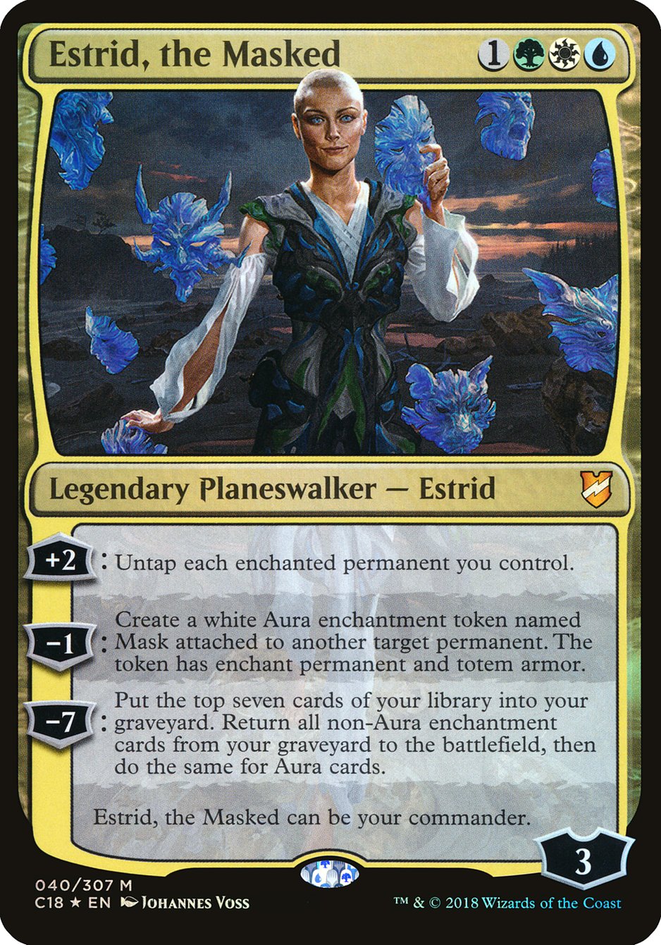 Estrid, the Masked (Oversized) [Commander 2018 Oversized] | Black Swamp Games