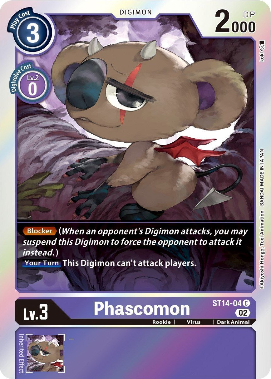 Phascomon [ST14-04] [Starter Deck: Beelzemon Advanced Deck Set] | Black Swamp Games