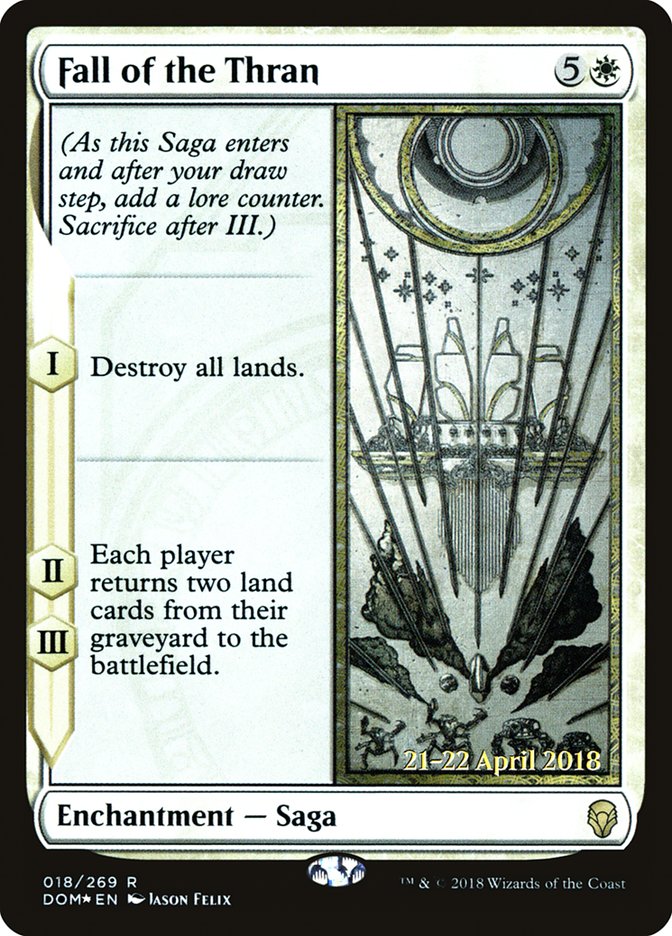 Fall of the Thran [Dominaria Prerelease Promos] | Black Swamp Games