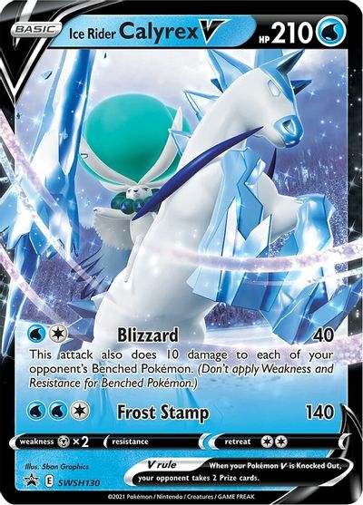 Ice Rider Calyrex V (SWSH130) (Jumbo Card) [Sword & Shield: Black Star Promos] | Black Swamp Games