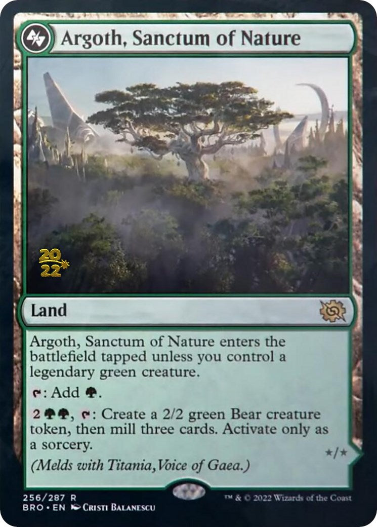 Argoth, Sanctum of Nature [The Brothers' War Prerelease Promos] | Black Swamp Games