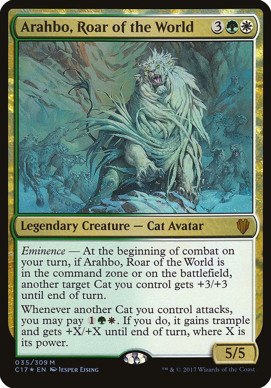Arahbo, Roar of the World (Oversized) [Commander 2017 Oversized] | Black Swamp Games