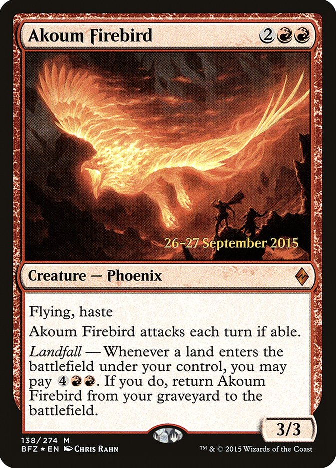 Akoum Firebird [Battle for Zendikar Prerelease Promos] | Black Swamp Games