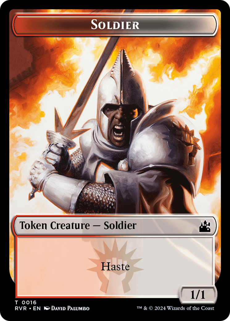 Bird // Soldier Double-Sided Token [Ravnica Remastered Tokens] | Black Swamp Games