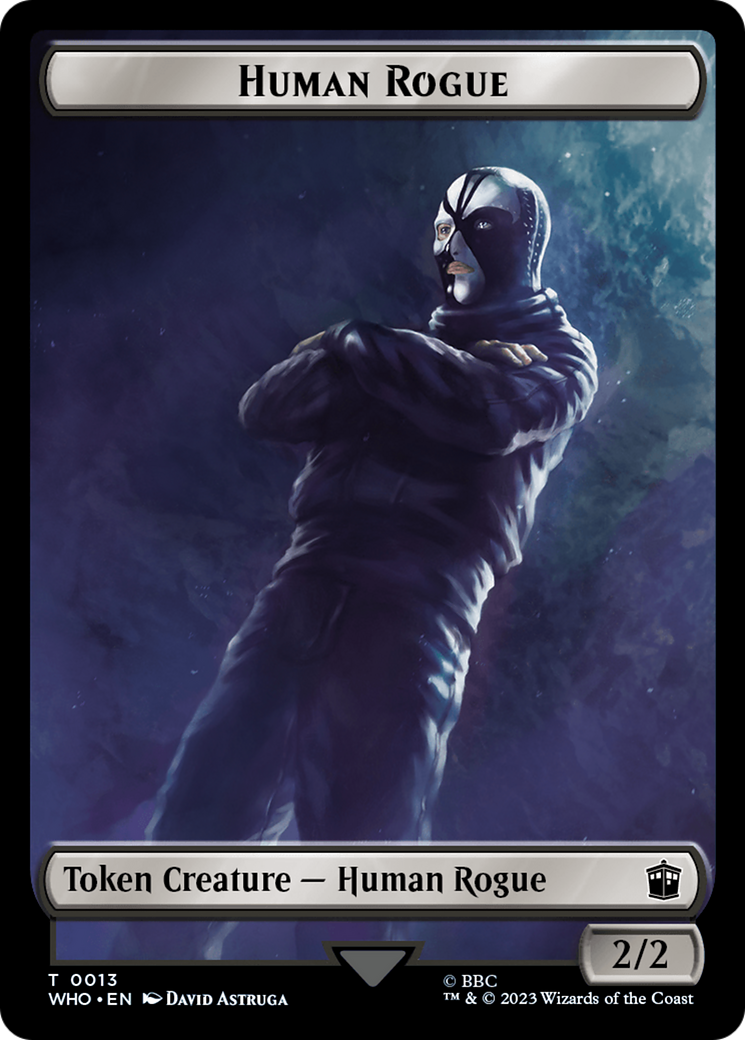 Human Rogue // Beast Double-Sided Token [Doctor Who Tokens] | Black Swamp Games