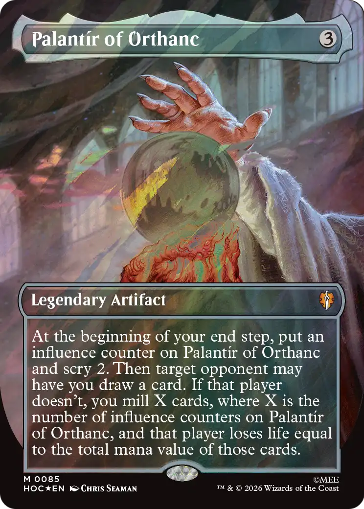 Palantir of Orthanc (Borderless) (Surge Foil) [The Hobbit: Eternal-Legal] | Black Swamp Games