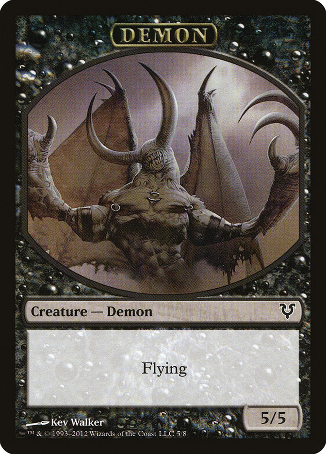 Demon Token [Avacyn Restored Tokens] | Black Swamp Games