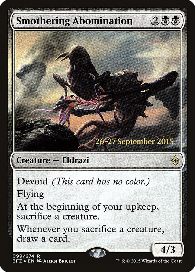 Smothering Abomination [Battle for Zendikar Prerelease Promos] | Black Swamp Games