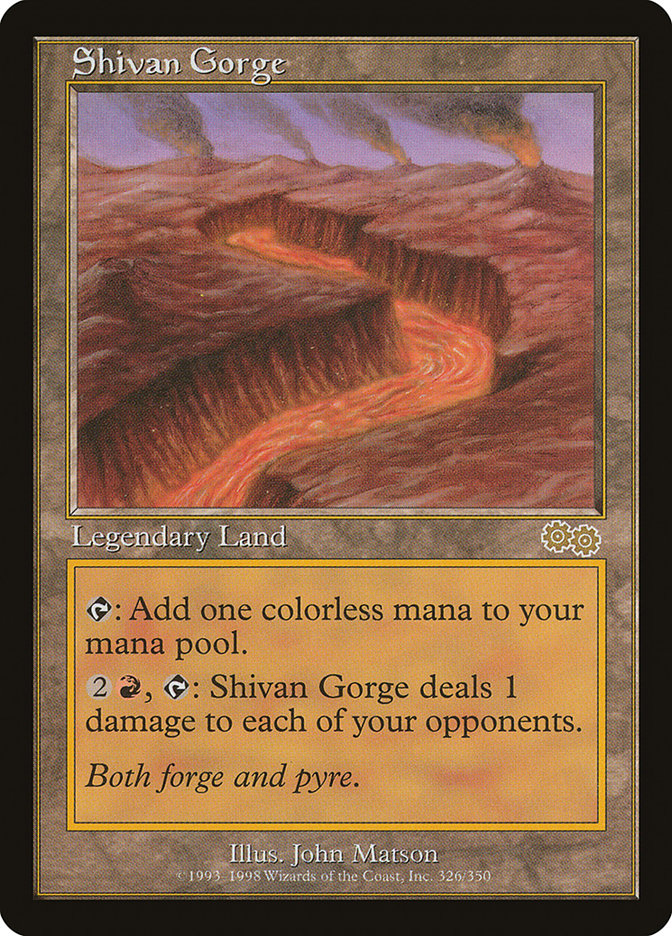 Shivan Gorge [Urza's Saga] | Black Swamp Games