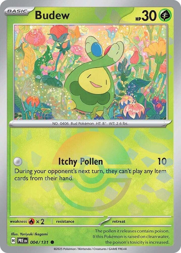 Budew (004/131) (Poke Ball Pattern) [Scarlet & Violet: Prismatic Evolutions] | Black Swamp Games