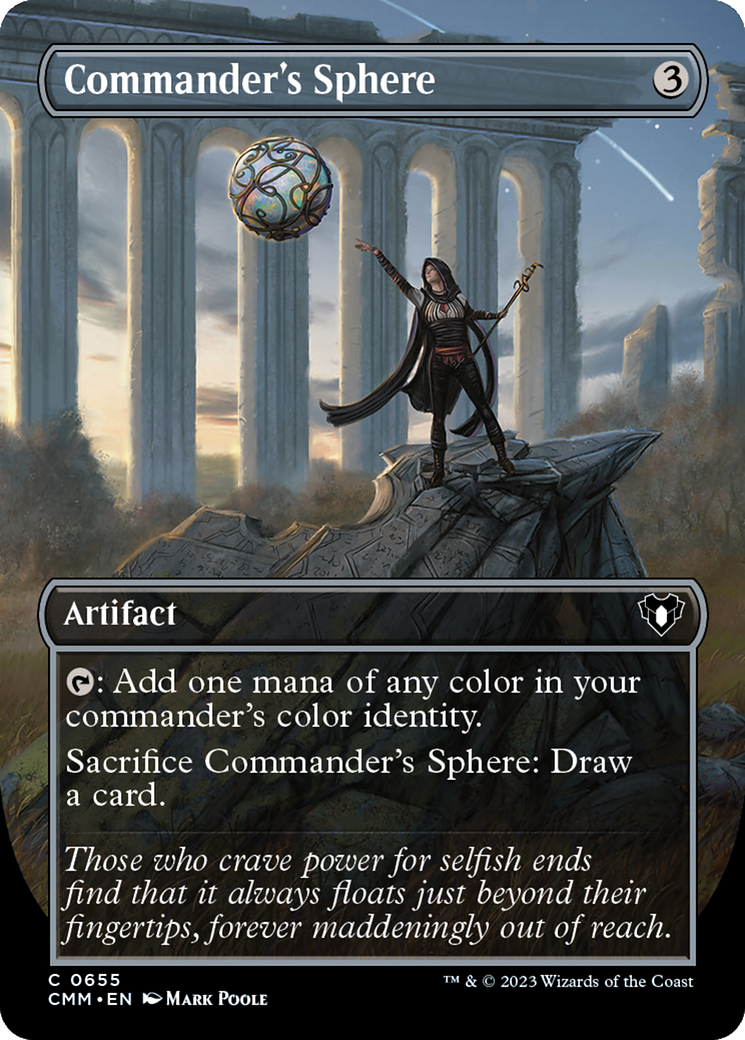 Commander's Sphere (Borderless Alternate Art) [Commander Masters] | Black Swamp Games