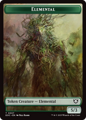 Elemental (0007) // Golem (0014) Double-Sided Token [Edge of Eternities Commander Tokens] | Black Swamp Games