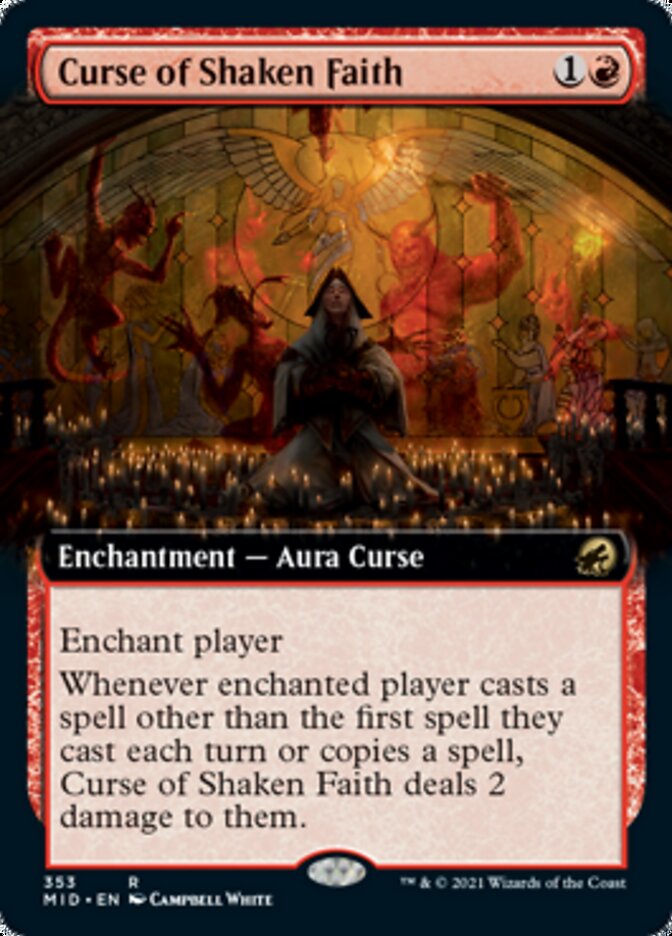 Curse of Shaken Faith (Extended Art) [Innistrad: Midnight Hunt] | Black Swamp Games