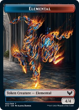 Elemental // Pest Double-Sided Token [Strixhaven: School of Mages Tokens] | Black Swamp Games