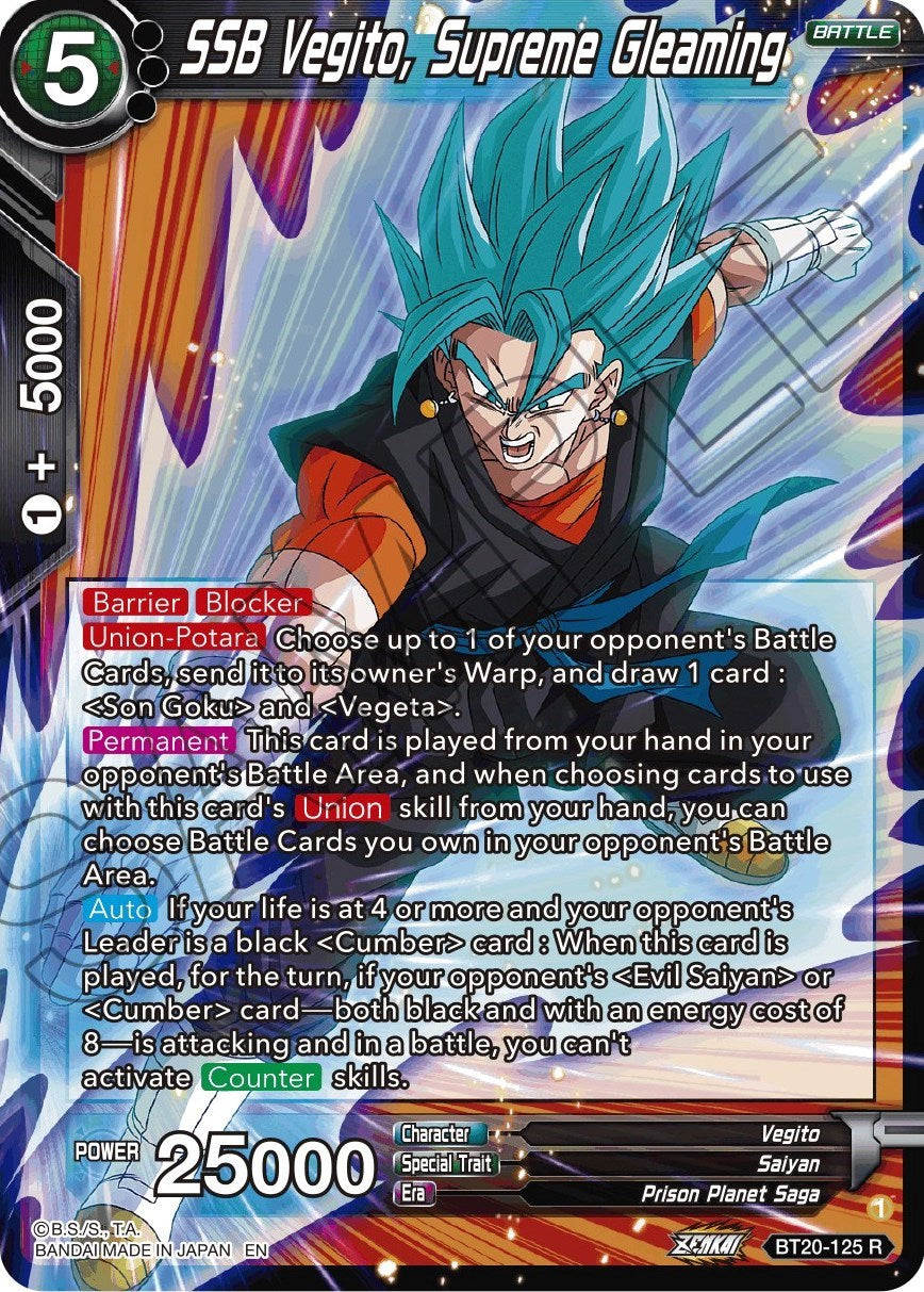 SSB Vegito, Supreme Gleaming (BT20-125) [Power Absorbed] | Black Swamp Games