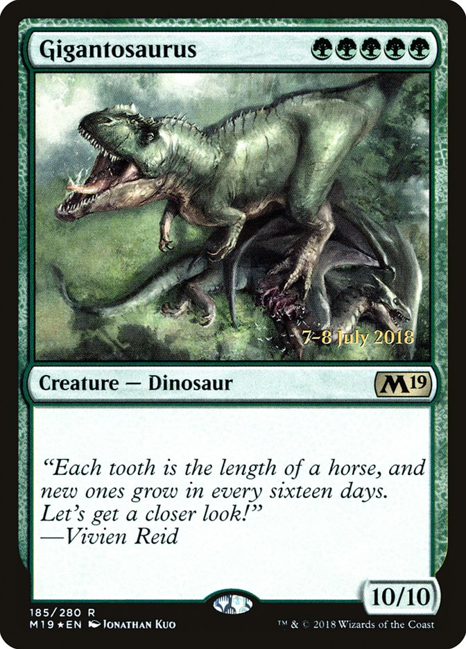 Gigantosaurus [Core Set 2019 Prerelease Promos] | Black Swamp Games