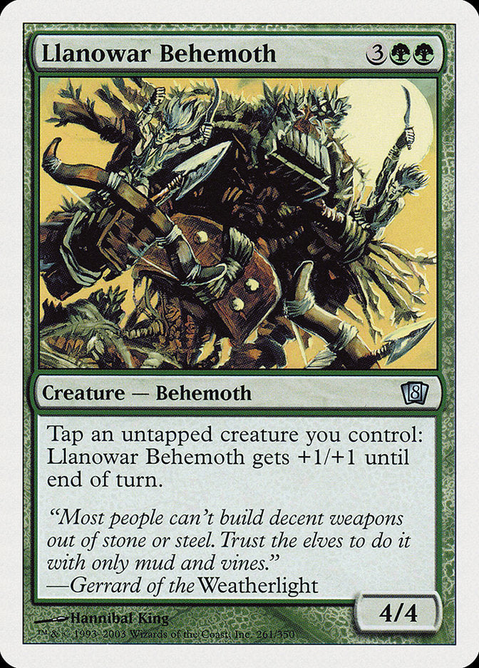 Llanowar Behemoth (8th Edition) [Oversize Cards] | Black Swamp Games