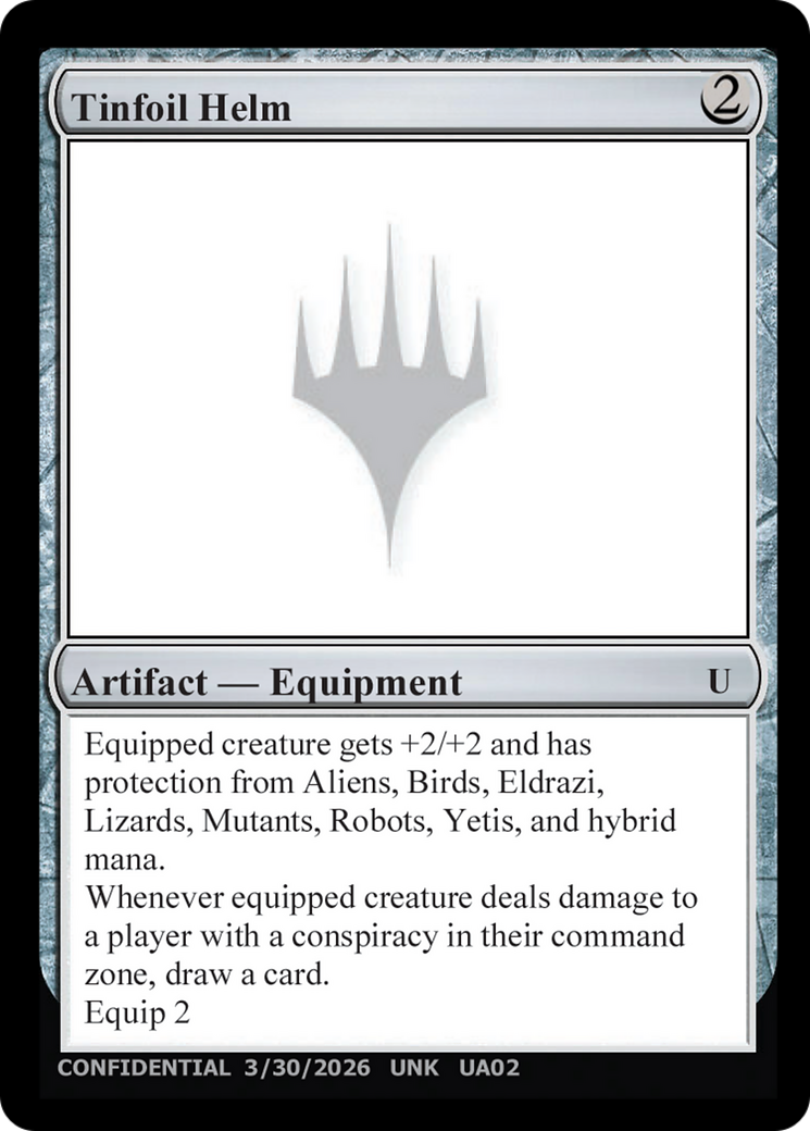 Tinfoil Helm [Unknown Event] | Black Swamp Games