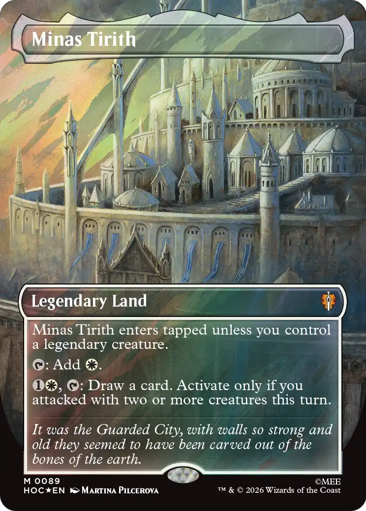 Minas Tirith (Borderless) (Surge Foil) [The Hobbit: Eternal-Legal] | Black Swamp Games
