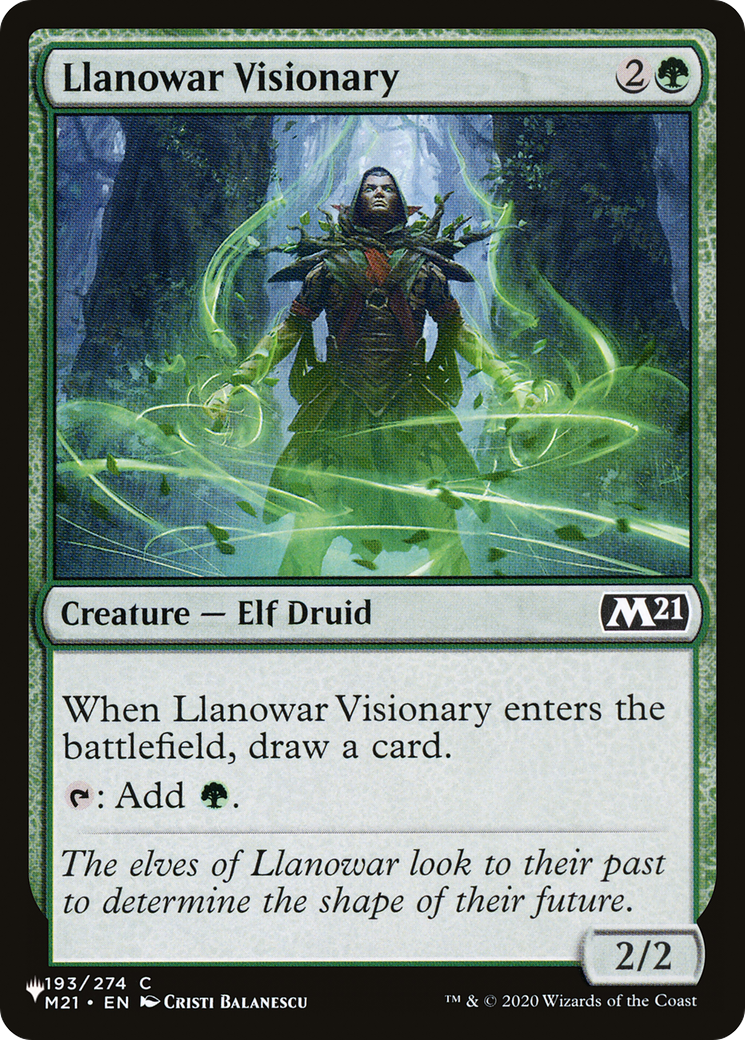 Llanowar Visionary [The List Reprints] | Black Swamp Games