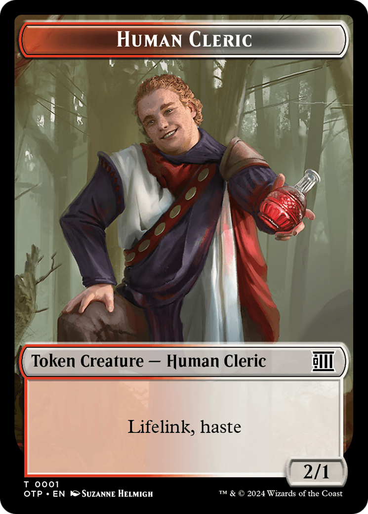 Mercenary // Human Cleric Double-Sided Token [Outlaws of Thunder Junction Tokens] | Black Swamp Games
