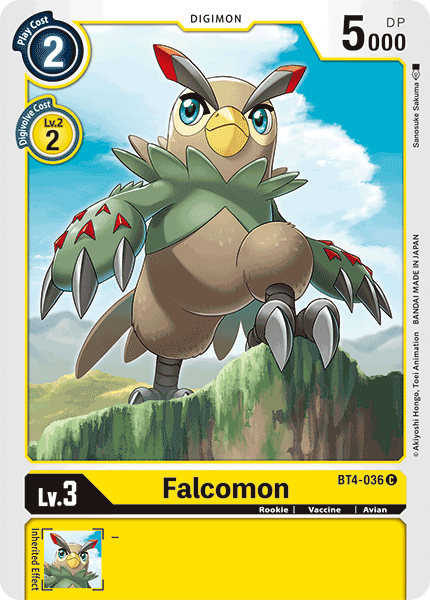 Falcomon [BT4-036] [Great Legend] | Black Swamp Games