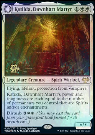 Katilda, Dawnhart Martyr // Katilda's Rising Dawn [Innistrad: Crimson Vow Prerelease Promos] | Black Swamp Games