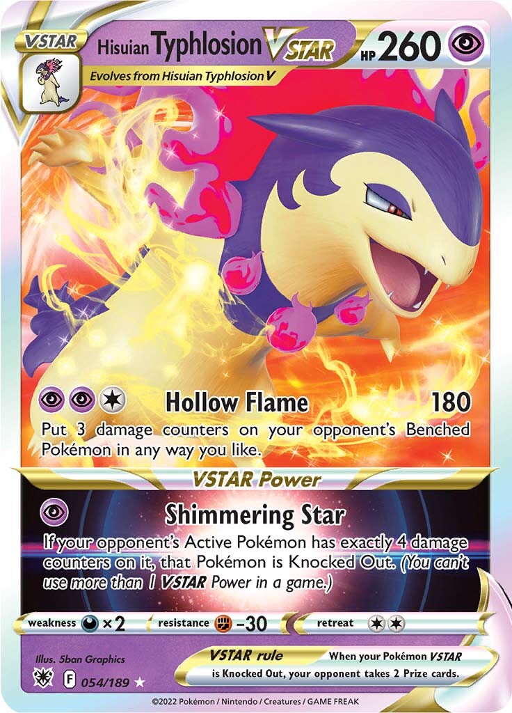 Hisuian Typhlosion VSTAR (054/189) [Sword & Shield: Astral Radiance] | Black Swamp Games