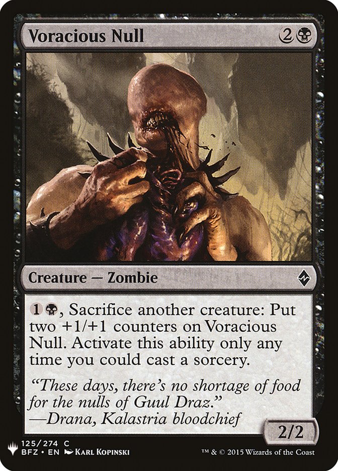 Voracious Null [Mystery Booster] | Black Swamp Games