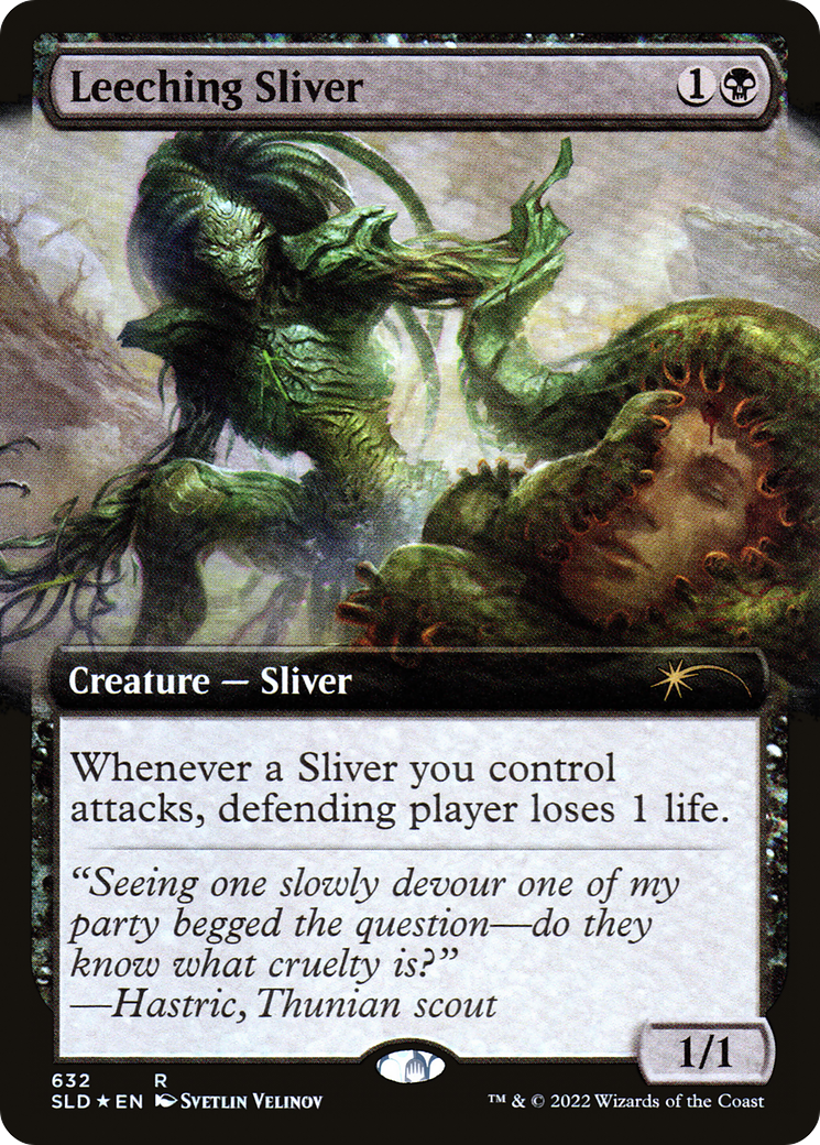 Leeching Sliver (Extended Art) [Secret Lair Drop Promos] | Black Swamp Games