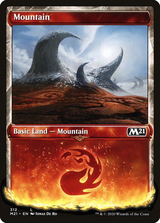 Mountain (312) (Showcase) [Core Set 2021] | Black Swamp Games