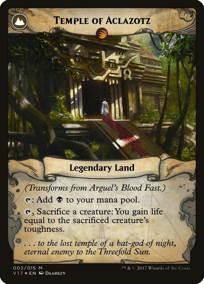 Arguel's Blood Fast // Temple of Aclazotz [From the Vault: Transform] | Black Swamp Games