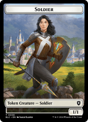 Human // Soldier Double-Sided Token [Bloomburrow Commander Tokens] | Black Swamp Games