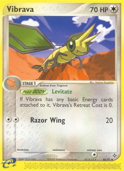 Vibrava (46/97) [EX: Dragon] | Black Swamp Games