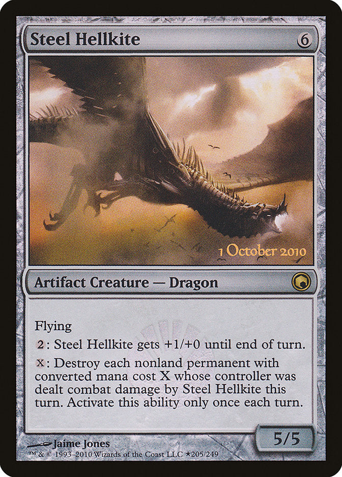 Steel Hellkite [Scars of Mirrodin Prerelease Promos] | Black Swamp Games