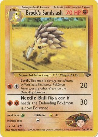 Brock's Sandslash (36/132) [Gym Challenge Unlimited] | Black Swamp Games