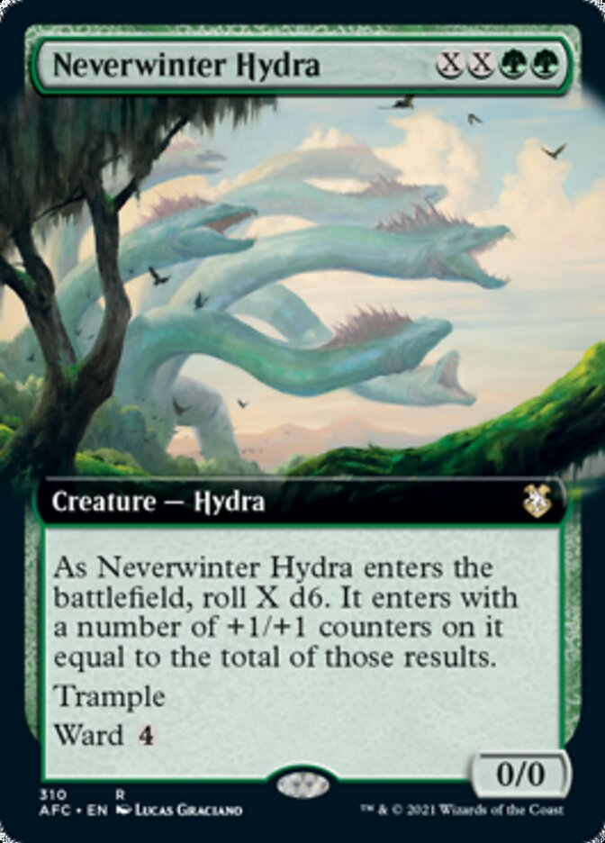 Neverwinter Hydra (Extended Art) [Dungeons & Dragons: Adventures in the Forgotten Realms Commander] | Black Swamp Games