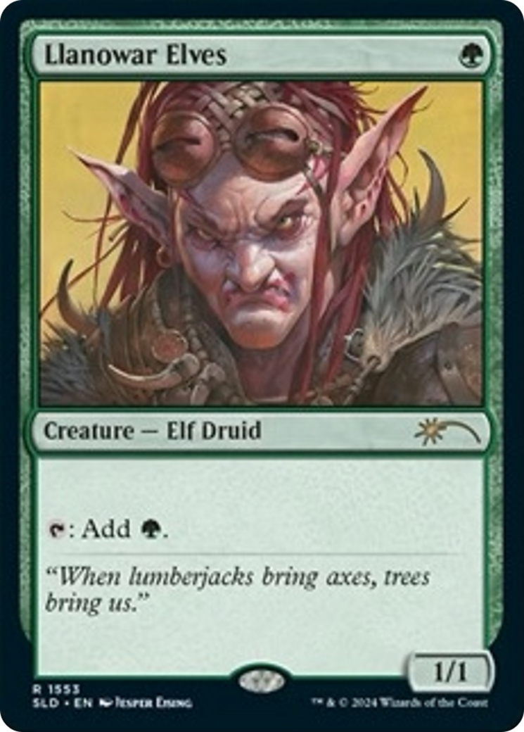 Llanowar Elves (1553) (Rainbow Foil) [Secret Lair Drop Series] | Black Swamp Games